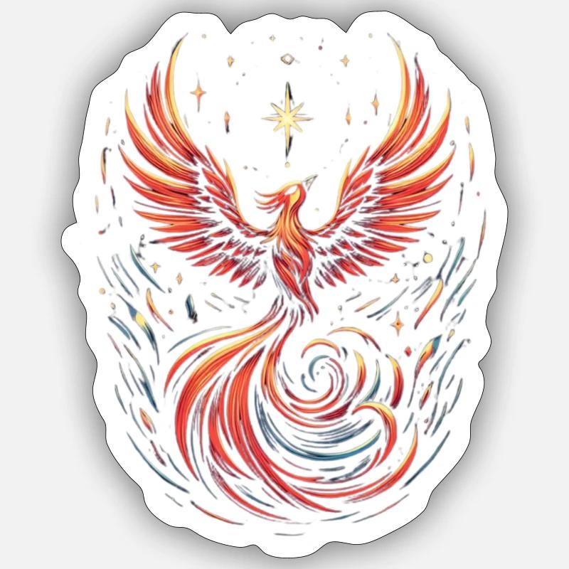 Phoenix - Sticker size S (10 x 10 cm) - white matte