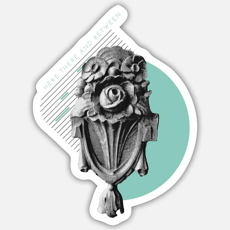 Here there and between- Ornament - Sticker Größe S (10 x 10 cm) - Mattweiß