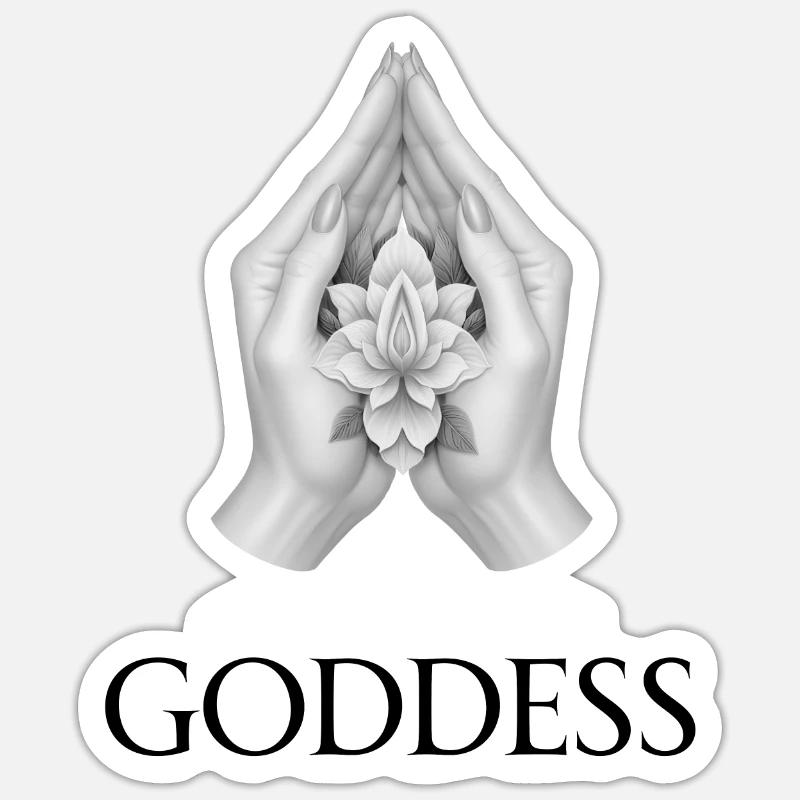 DÉESSE (sous-titre) #057 - Sticker taille S (10 x 10 cm) - blanc mat
