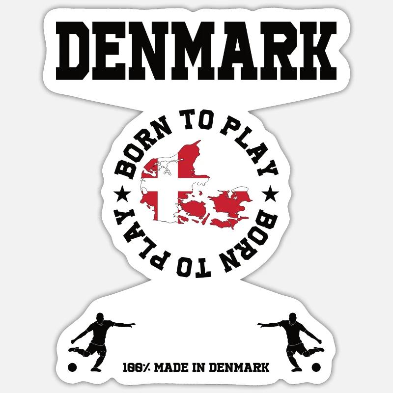 Danemark - Sticker taille S (10 x 10 cm) - blanc mat