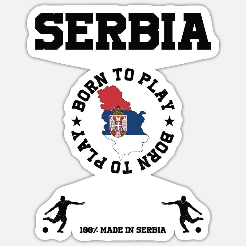 Serbie Sticker taille S (10 x 10 cm)