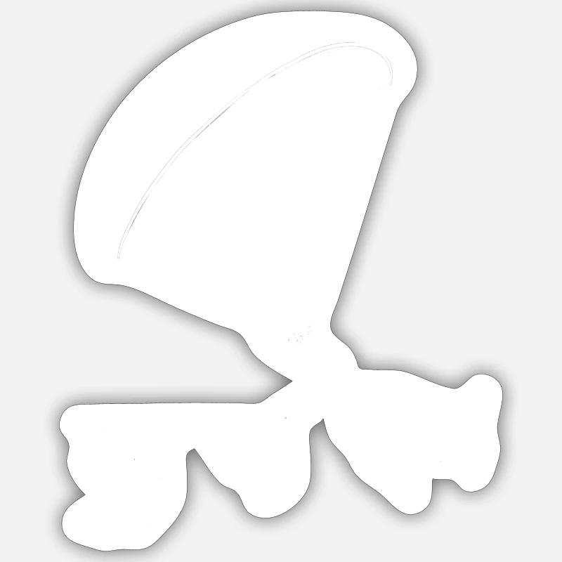 Paraglider - Sticker size S (10 x 10 cm) - white matte
