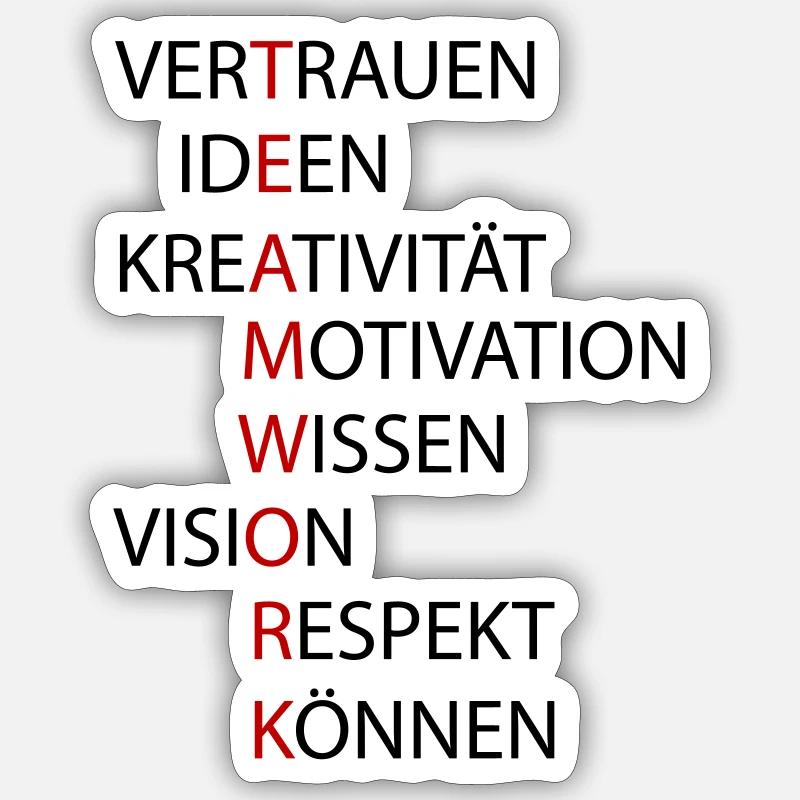 Teamwork Sticker Größe S (10 x 10 cm)