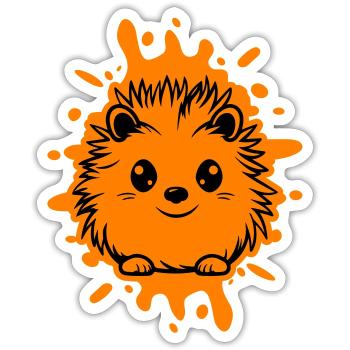 Igel Tier Baby - Sticker Größe S (10 x 10 cm) - Mattweiß - Vorne
