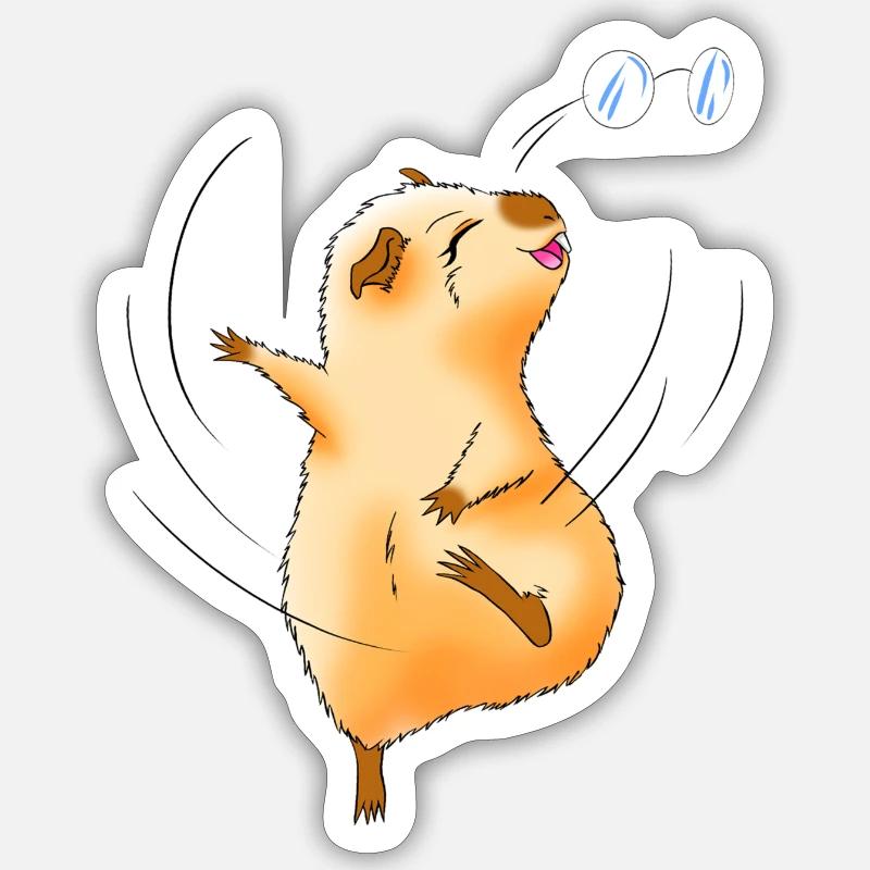 Heureuse Charlotte - Sticker taille S (10 x 10 cm) - blanc mat