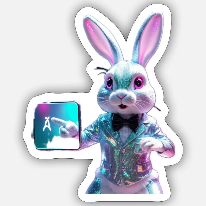 Cam Rabbit Sticker Größe S (10 x 10 cm)