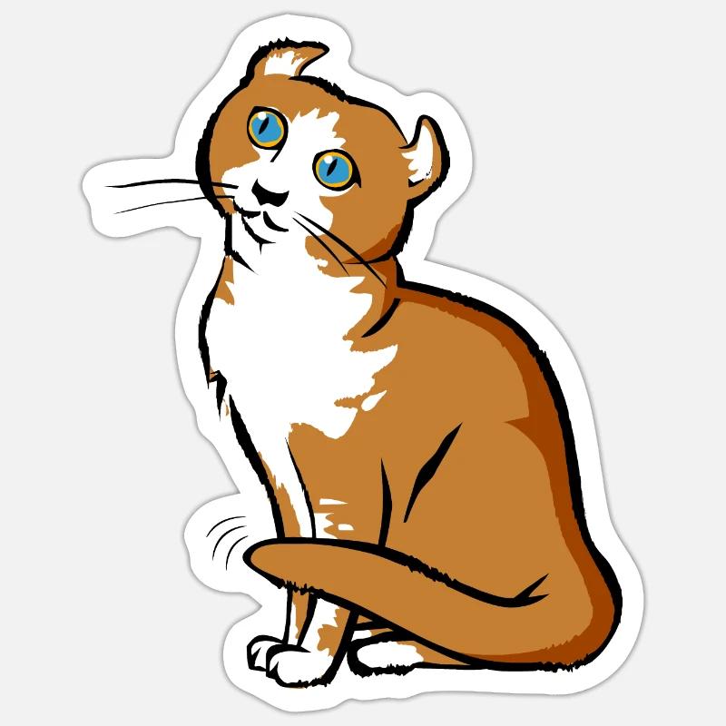 Chat | Chat | graphique est modifié Sticker taille S (10 x 10 cm)