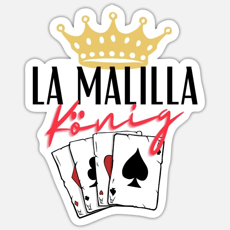 La Malilla King - Sticker taille S (10 x 10 cm) - blanc mat
