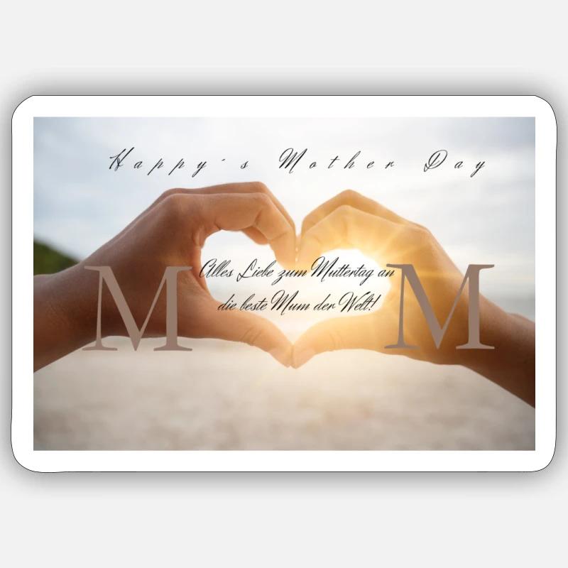Muttertagsgeschenk Sticker Größe S (10 x 10 cm)
