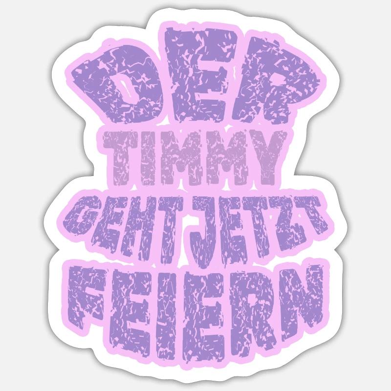 Timmy - Sticker Größe S (10 x 10 cm) - Mattweiß