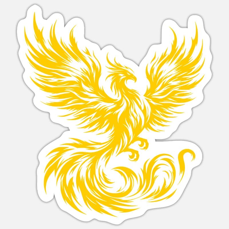 Phoenix de feu Sticker taille S (10 x 10 cm)