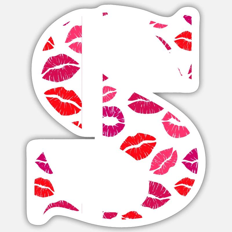 Briefe s Küsse - Sticker Größe S (10 x 10 cm) - Mattweiß