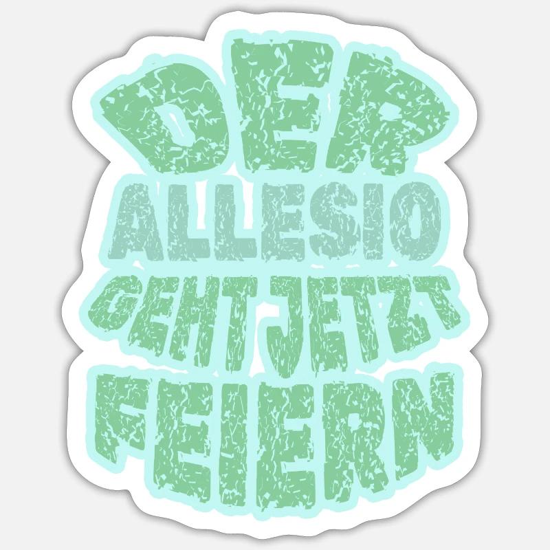 Allesio - Sticker taille S (10 x 10 cm) - blanc mat