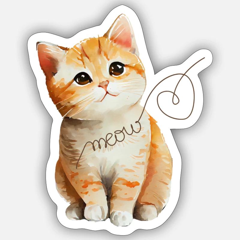 Kitten - Sticker size S (10 x 10 cm) - white matte