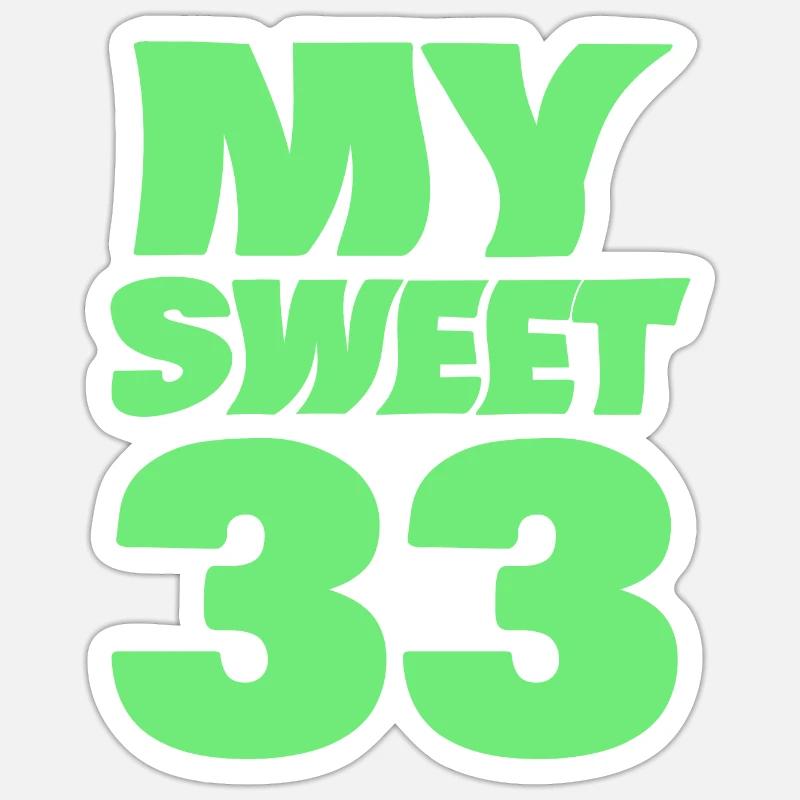 Doux 33 - Sticker taille S (10 x 10 cm) - blanc mat