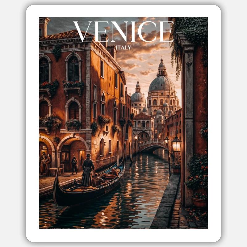 Venice - Sticker size S (10 x 10 cm) - white matte