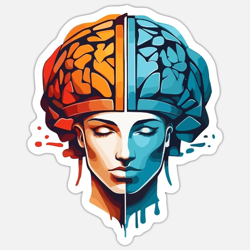 Frauen Denken - Sticker Größe S (10 x 10 cm) - Mattweiß