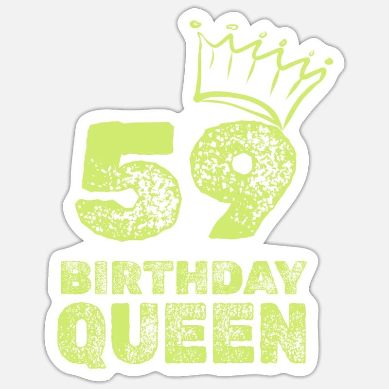 59 ans - Sticker taille S (10 x 10 cm) - blanc mat