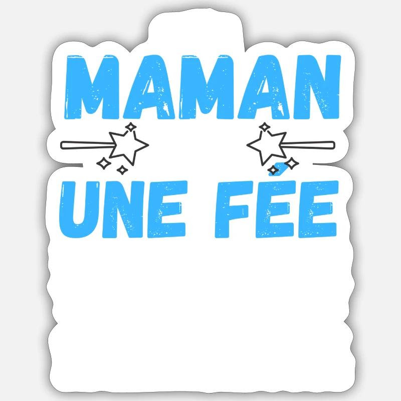 DIESE MUTTER IST EINE FEE - Sticker Größe S (10 x 10 cm) - Mattweiß
