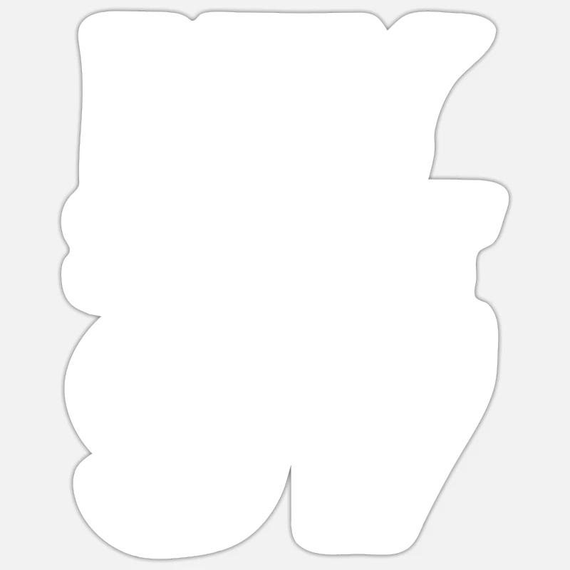 97 - Sticker taille S (10 x 10 cm) - blanc mat