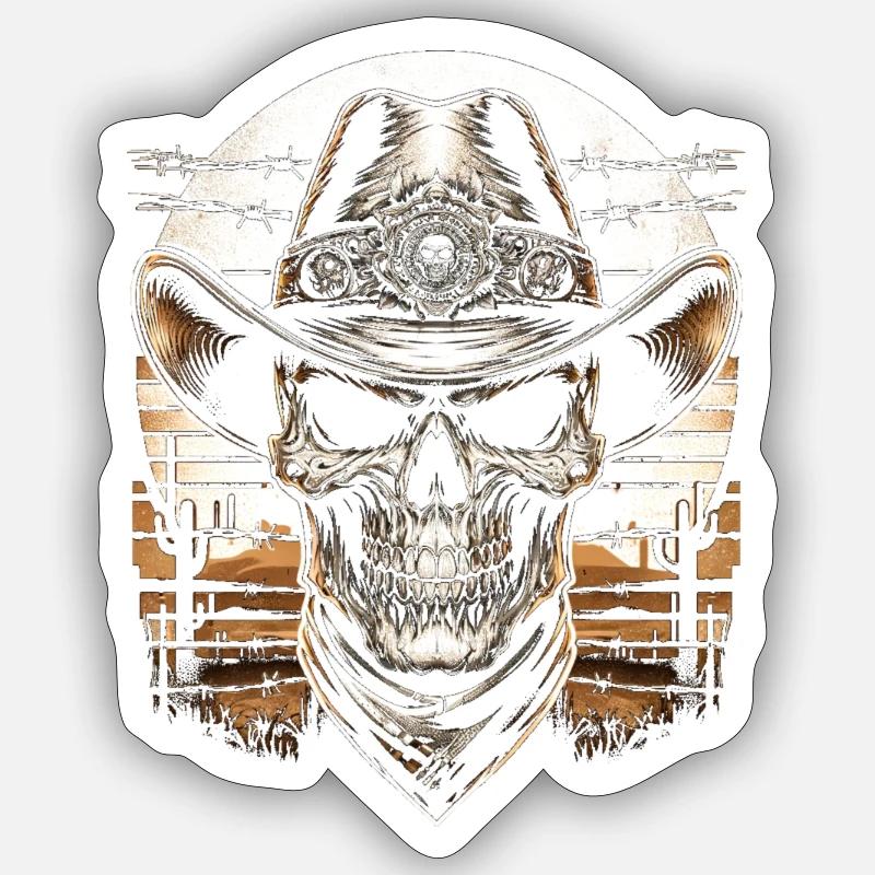 Midnight Sheriff Showdown - Sticker size S (10 x 10 cm) - white matte