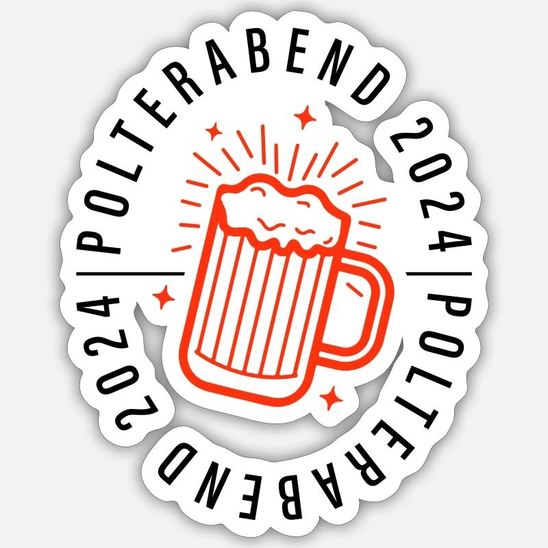 Polterabend 2024 Sticker Größe S (10 x 10 cm)