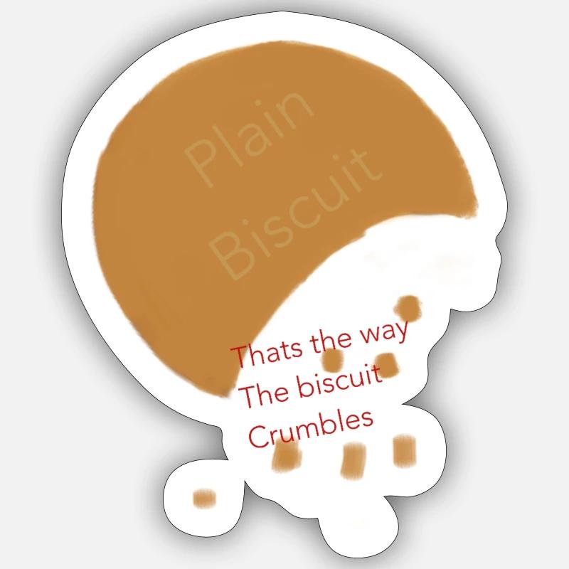 Biscuit - Sticker taille S (10 x 10 cm) - blanc mat