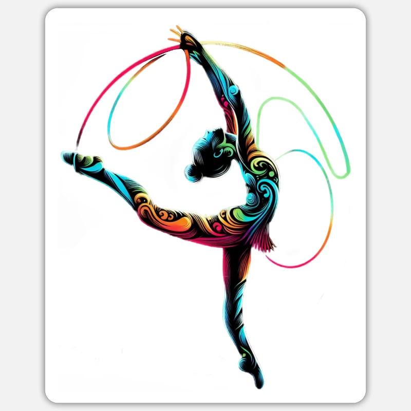 Danser - Sticker taille S (10 x 10 cm) - blanc mat