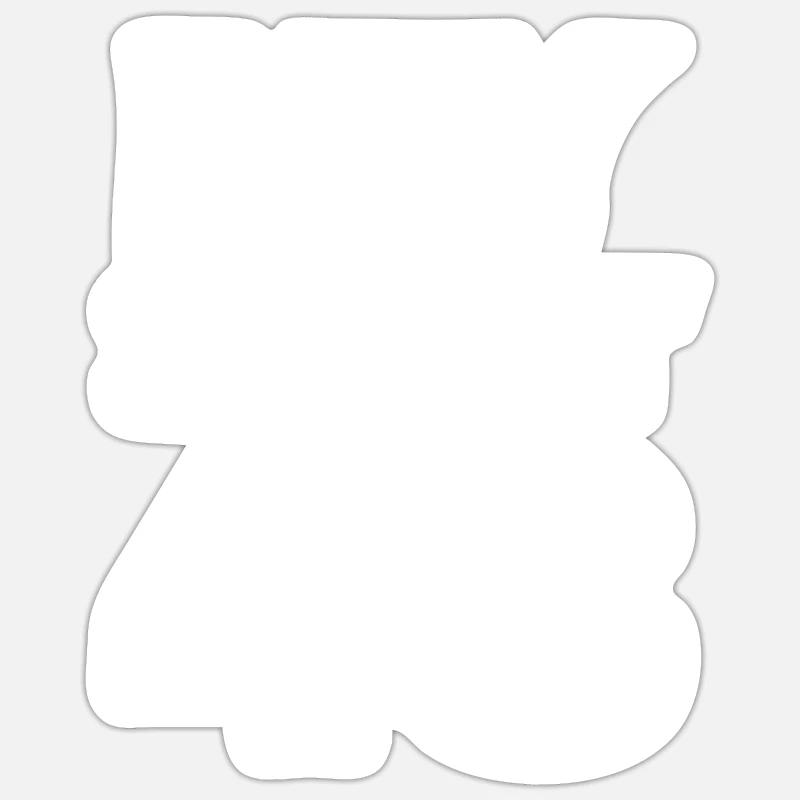 43 - Sticker Größe S (10 x 10 cm) - Mattweiß