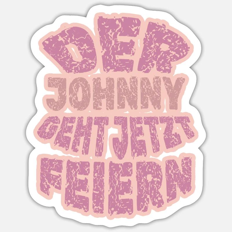 Johnny Johnny - Sticker Größe S (10 x 10 cm) - Mattweiß