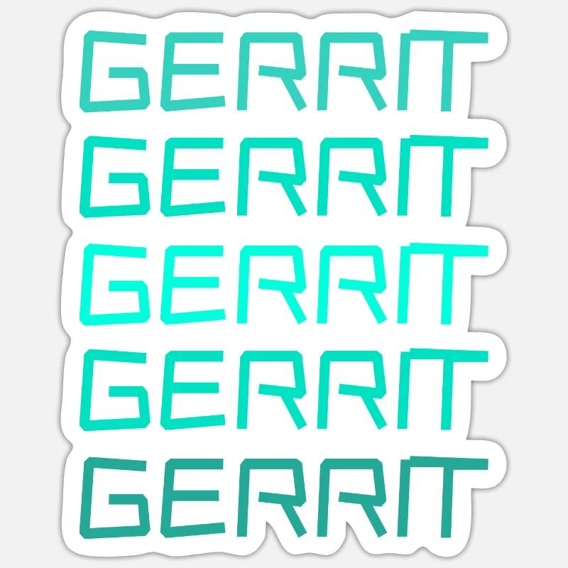 Cadeau pour Gerrit - Sticker taille S (10 x 10 cm) - blanc mat
