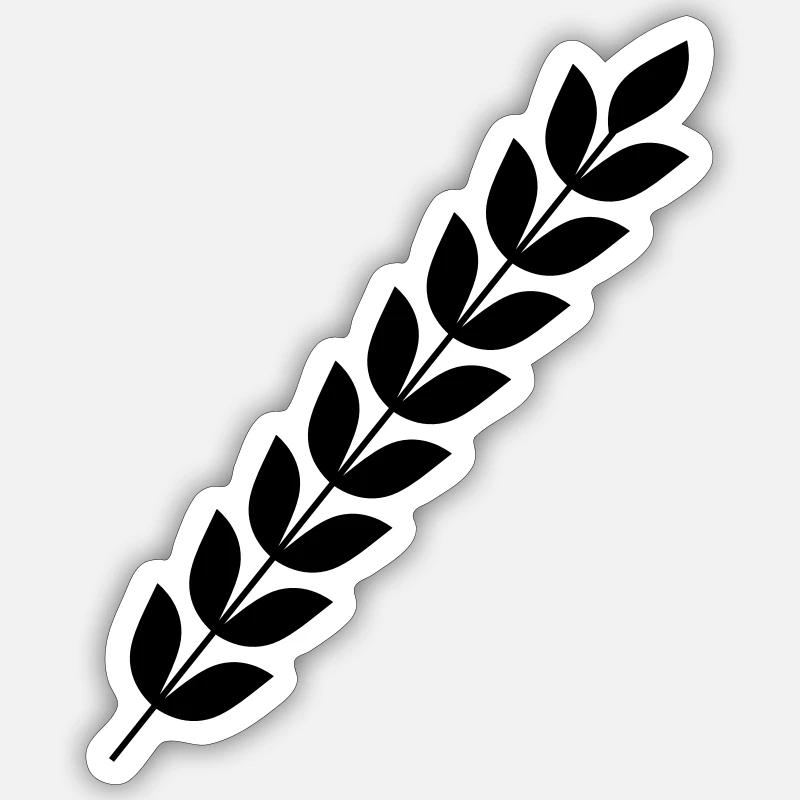 blé - Sticker taille S (10 x 10 cm) - blanc mat