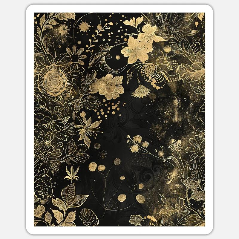 Jardin gothique - Sticker taille S (10 x 10 cm) - blanc mat