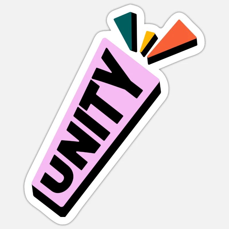 unity - Sticker size S (10 x 10 cm) - white matte