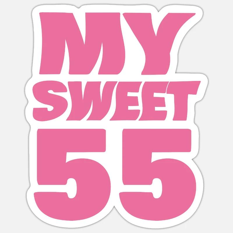55 - Sticker size S (10 x 10 cm) - white matte