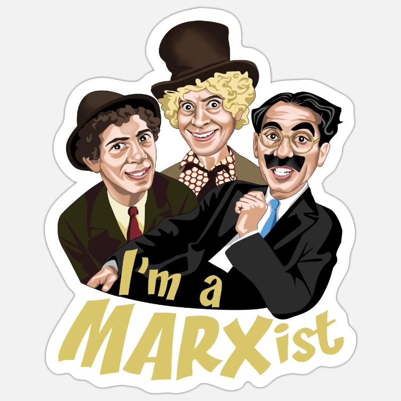 Ich bin MARXist - Sticker Größe S (10 x 10 cm) - Mattweiß