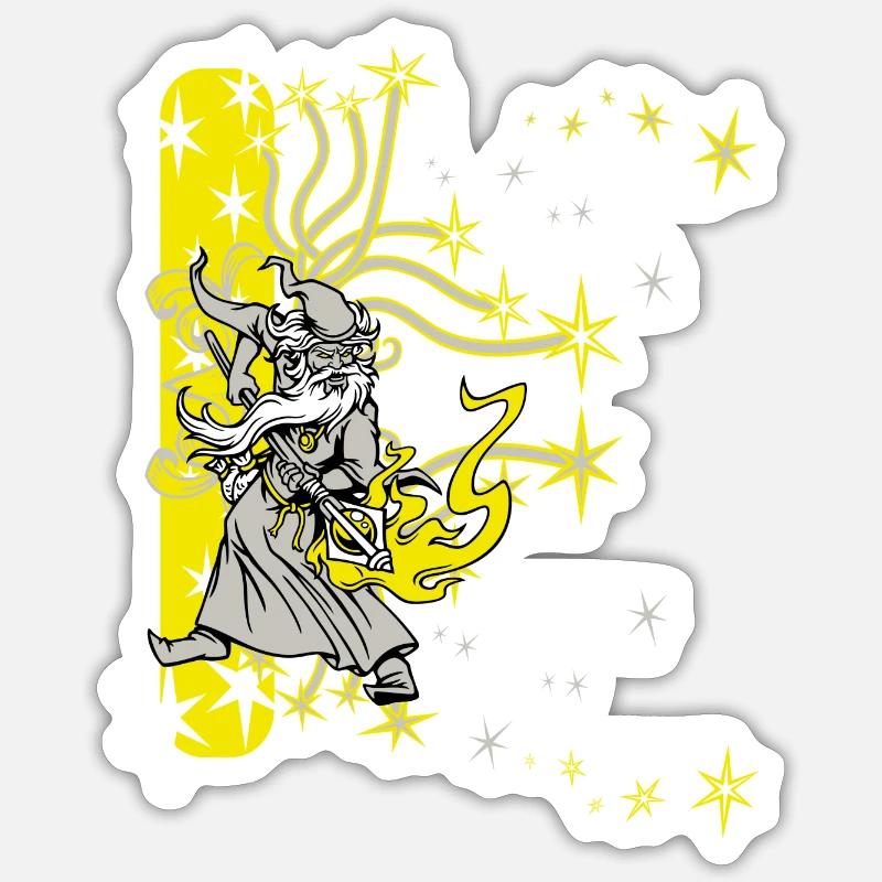Zauberer Sticker Größe S (10 x 10 cm)