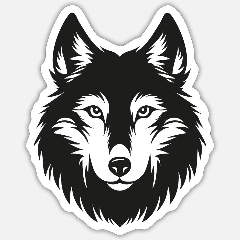 Wolf Sticker Größe S (10 x 10 cm)