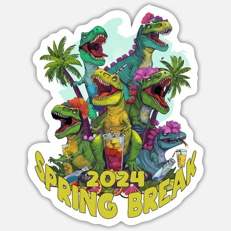 Spring Break 2024 Vacation Team Sticker size S (10 x 10 cm)