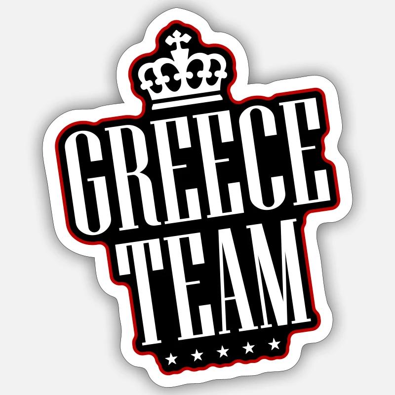 Équipe Grèce - Sticker taille S (10 x 10 cm) - blanc mat