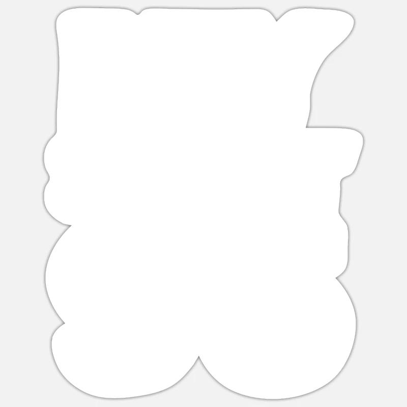 Doux 95 - Sticker taille S (10 x 10 cm) - blanc mat
