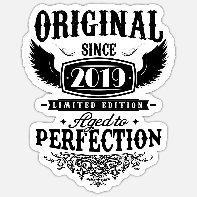 Perfection 2019 -5th Anniversary,Original - Sticker size S (10 x 10 cm) - white matte