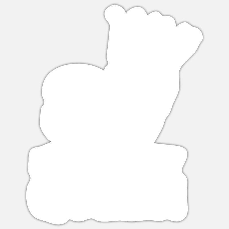 87 - Sticker size S (10 x 10 cm) - white matte