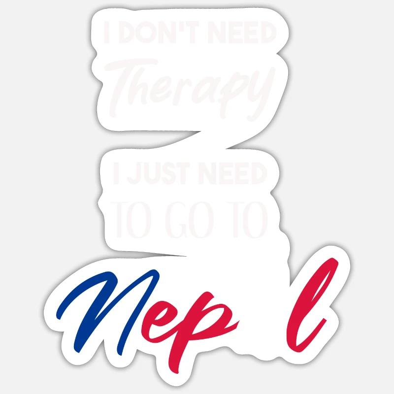 Nepal lustige Geschenkidee witziger Spruch - Sticker Größe S (10 x 10 cm) - Mattweiß