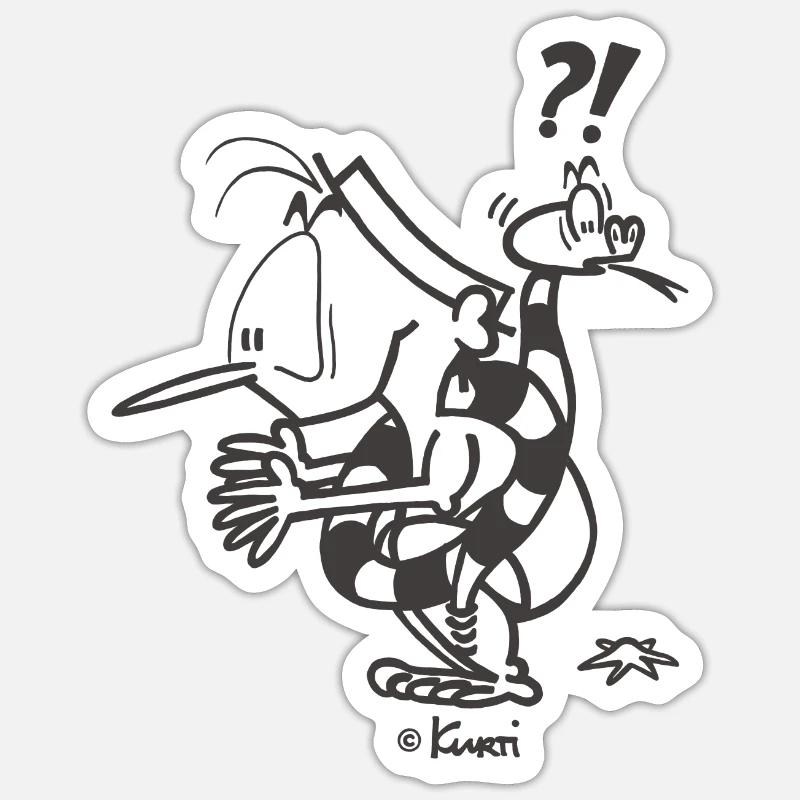 Kurti Schlange Sticker Größe S (10 x 10 cm)