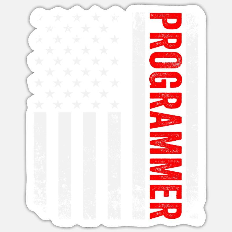 Programmierer Entwickler Programmierer Programmieren IT Computer Sticker Größe S (10 x 10 cm)