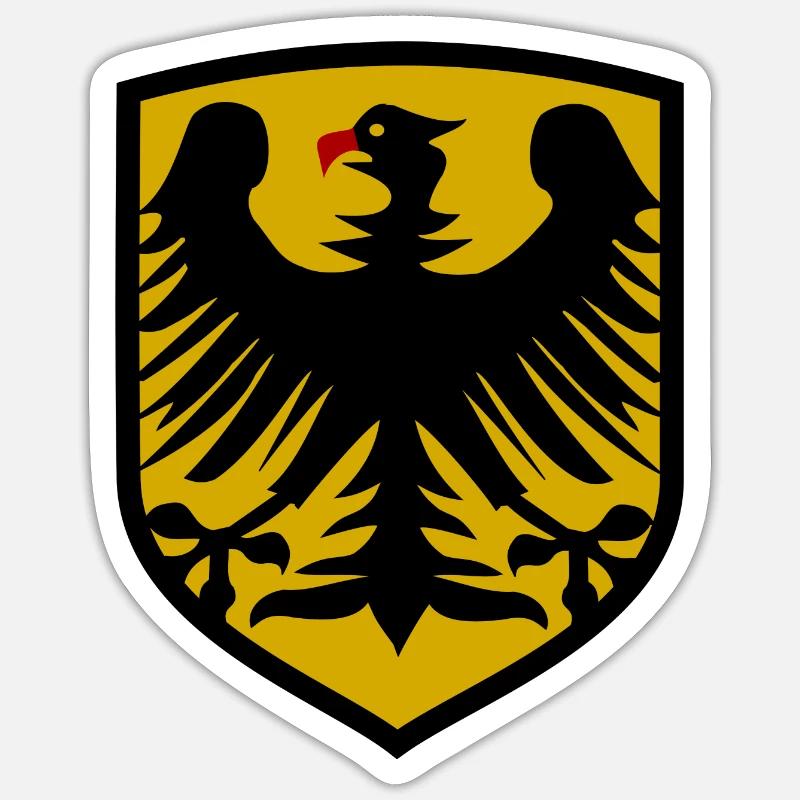 Les supporters allemands - Sticker taille S (10 x 10 cm) - blanc mat