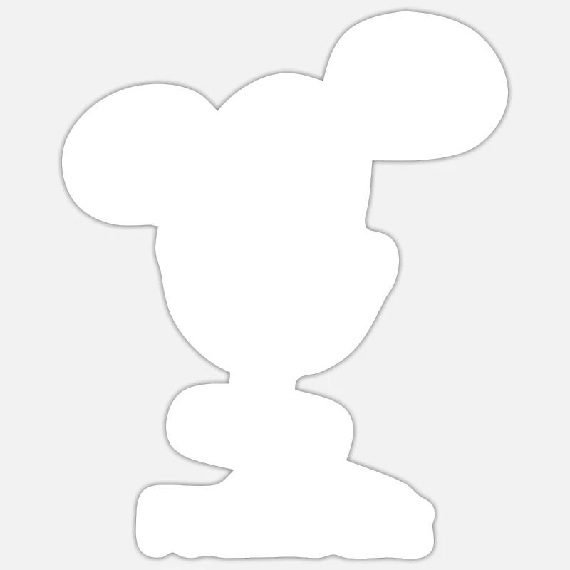 Microphone Comic Speech Bubble - Sticker taille S (10 x 10 cm) - blanc mat