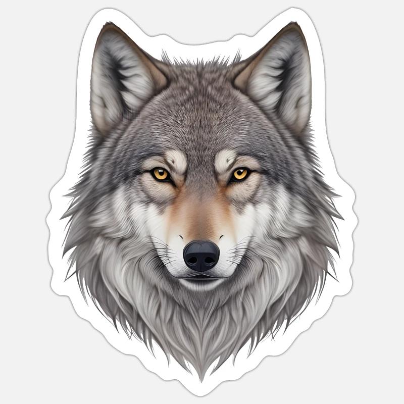 Wolf Head Sticker size S (10 x 10 cm)