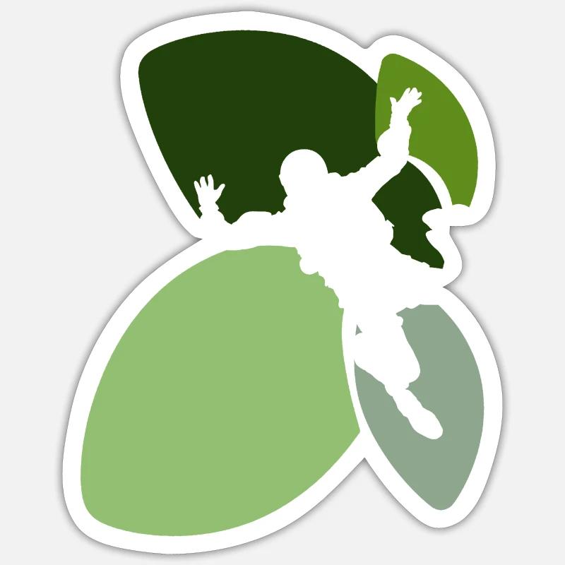 Parachuting Luft Base Jumping Sticker Größe S (10 x 10 cm)